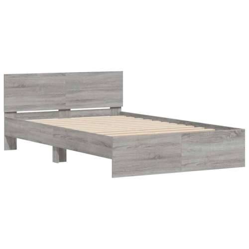 Okvir kreveta s uzglavljem LED siva boja hrasta 140 x 190 cm - Sivi hrast sonoma 140 x 190 cm Cijena