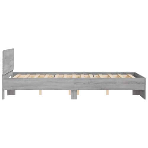 Okvir kreveta s uzglavljem LED siva boja hrasta 140 x 190 cm - Sivi hrast sonoma 140 x 190 cm Cijena