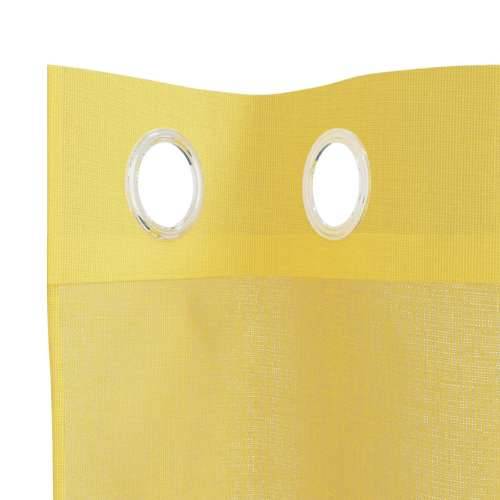 Voile zavjese s ušicama 2 kom žute - Žuta 140 x 175 cm 1 s ušicama Cijena