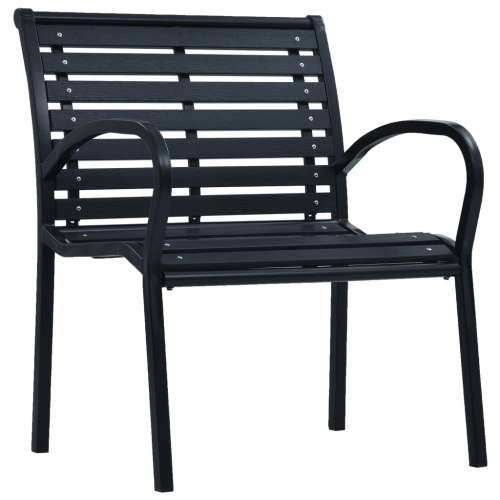 Vrtne stolice 2 kom crne od čelika i WPC-a Cijena