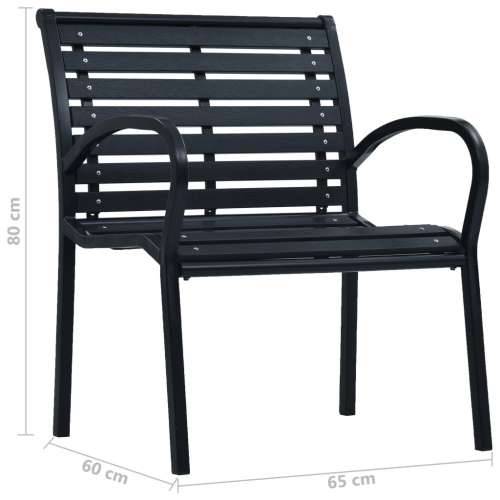 Vrtne stolice 2 kom crne od čelika i WPC-a Cijena