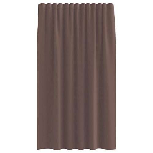 Voile zavjese s džepovima za šipke 2 kom smeđe - Smeđa 140 x 175 cm 1 s džepovima za šipke Cijena