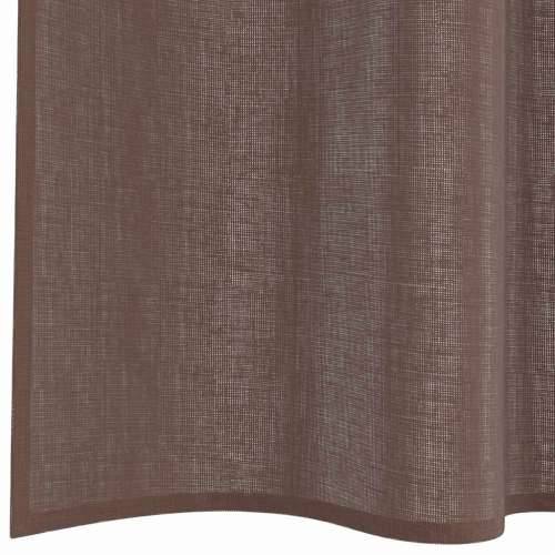 Voile zavjese s džepovima za šipke 2 kom smeđe - Smeđa 140 x 175 cm 1 s džepovima za šipke Cijena