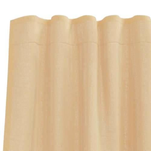 Voile zavjese s džepovima za šipke 2 kom boja pijeska - Pijesak 140 x 175 cm 1 s džepovima za šipke Cijena