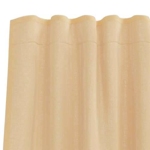 Voile zavjese s džepovima za šipke 2 kom boja pijeska - Pijesak 140 x 260 cm 1 s džepovima za šipke Cijena