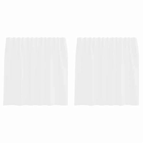 Voile zavjese s džepovima za šipke 2 kom bijele - Bijela 140 x 140 cm 1 s džepovima za šipke Cijena
