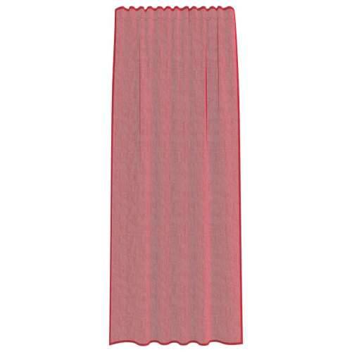 Voile zavjese s džepovima za šipke 2 kom crvena boja vina - boja crnog vina 140 x 225 cm 1 s džepovima za šipke Cijena