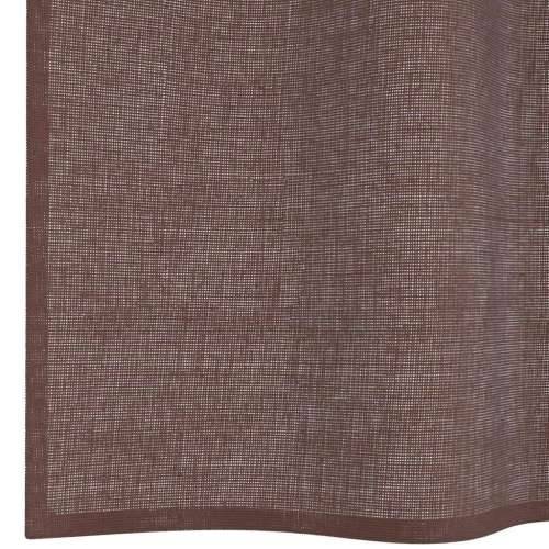 Voile zavjese s gornjim jezičkom 2 kom smeđe - Smeđa 140 x 175 cm 1 s jezičkom na vrhu Cijena