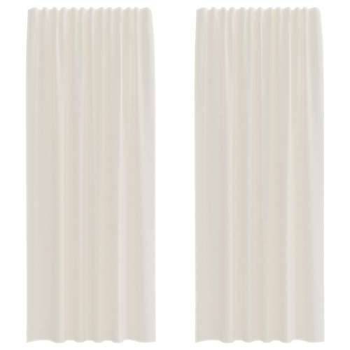 Voile zavjese s gornjim jezičcima 2 kom krem - Krema 140 x 245 cm 1 s jezičkom na vrhu Cijena