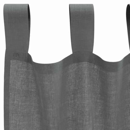 Voile zavjese s petljama 2 kom tamnosive 140x245 cm - Tamno siva 140 x 245 cm 1 s petljama Cijena