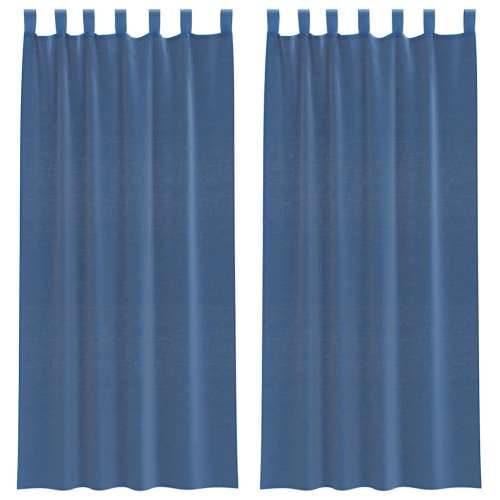 Voile zavjese s petljama 2 kom kraljevsko plave 140x245 cm - Kraljevski plava 140 x 245 cm 1 s petljama Cijena