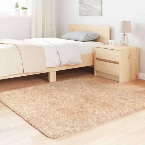 Čupavi tepih s visokim vlaknima NAVARRA bež 120x120cm poliester - Bež 120 x 120 cm Četvrtasto Cijena