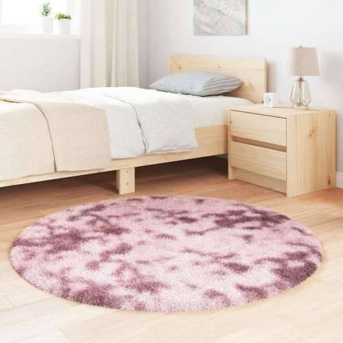 Čupavi tepih s visokim vlaknima NAVARRA 120x120 cm poliester - dusty pink 120 x 120 cm Okruglo Cijena