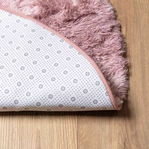 Čupavi tepih s visokim vlaknima NAVARRA 120x120 cm poliester - dusty pink 120 x 120 cm Okruglo Cijena