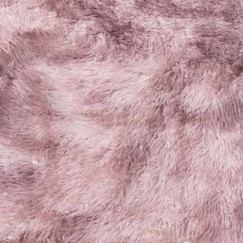 Čupavi tepih s visokim vlaknima NAVARRA 120x120 cm poliester - dusty pink 120 x 120 cm Okruglo Cijena