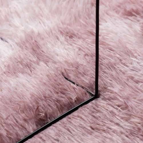 Čupavi tepih s visokim vlaknima NAVARRA 160x160 cm poliester - dusty pink 160 x 160 cm Okruglo Cijena