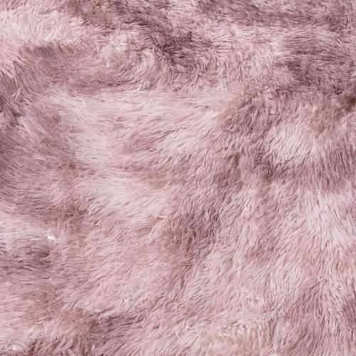 Čupavi tepih s visokim vlaknima NAVARRA 160x160 cm poliester - dusty pink 160 x 160 cm Okruglo Cijena