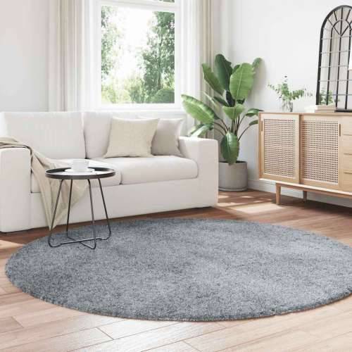 Čupavi tepih s visokim vlaknima NAVARRA srebrnosiva 200x200cm - Srebrno siva 200 x 200 cm Okruglo Cijena