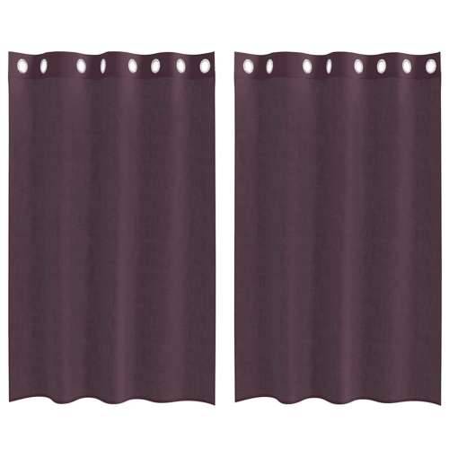 Voile zavjese s ušicama 2 kom ljubičaste 140x175 cm - Ljubičasta 140 x 175 cm 1 s ušicama Cijena
