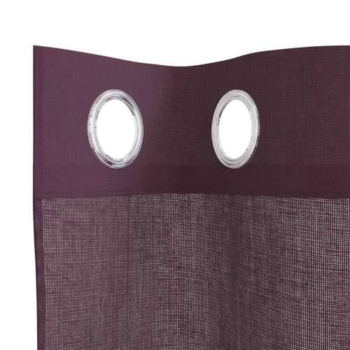 Voile zavjese s ušicama 2 kom ljubičaste 140x175 cm - Ljubičasta 140 x 175 cm 1 s ušicama Cijena