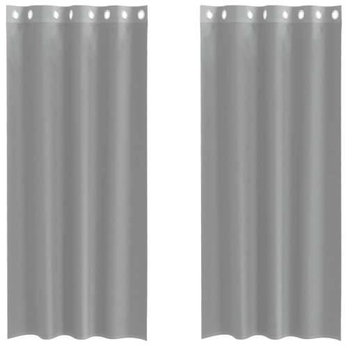 Voile zavjese s ušicama 2 kom svijetlosive 140x225 cm - Svjetlosiva 140 x 225 cm 1 s ušicama Cijena