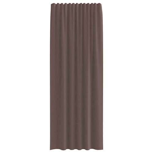 Voile zavjese s džepovima za šipke 2 kom smeđe - Smeđa 140 x 260 cm 1 s džepovima za šipke Cijena