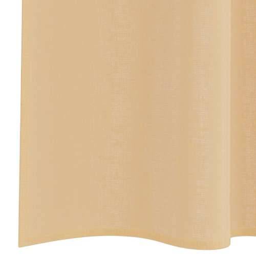 Voile zavjese s džepovima za šipke 2 kom boja pijeska - Pijesak 140 x 245 cm 1 s džepovima za šipke Cijena