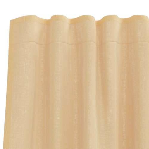 Voile zavjese s džepovima za šipke 2 kom boja pijeska - Pijesak 140 x 245 cm 1 s džepovima za šipke Cijena