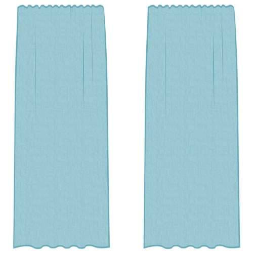 Voile zavjese s džepovima za šipke 2 kom tirkizne - Tirkizna 140 x 225 cm 1 s džepovima za šipke Cijena
