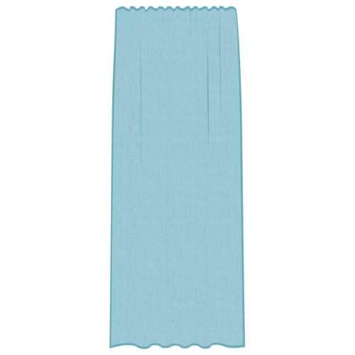 Voile zavjese s džepovima za šipke 2 kom tirkizne - Tirkizna 140 x 225 cm 1 s džepovima za šipke Cijena