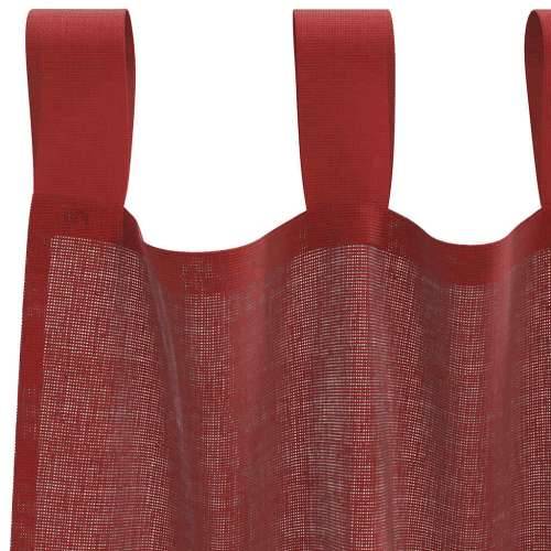 Voile zavjese s džepovima za šipke 2 kom crvena boja vina - boja crnog vina 140 x 140 cm 1 s džepovima za šipke Cijena