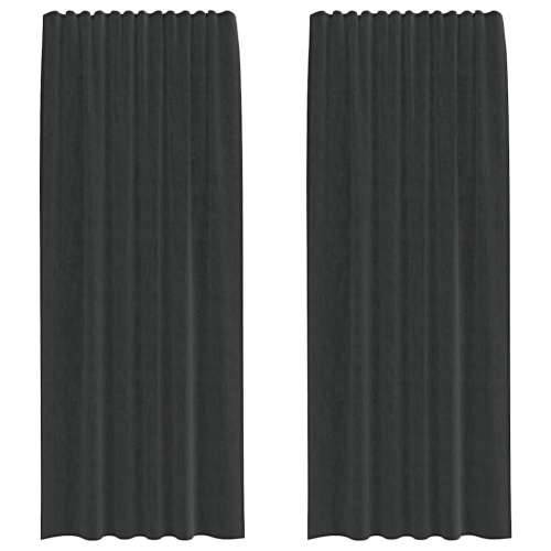 Voile zavjese s gornjim jezičkom 2 kom crne - Crna 140 x 245 cm 1 s jezičkom na vrhu Cijena