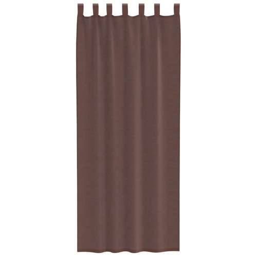 Voile zavjese s gornjim jezičkom 2 kom smeđe - Smeđa 140 x 260 cm 1 s jezičkom na vrhu Cijena