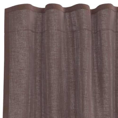 Voile zavjese s gornjim jezičkom 2 kom smeđe - Smeđa 140 x 260 cm 1 s jezičkom na vrhu Cijena