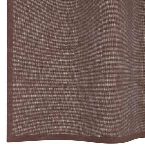 Voile zavjese s gornjim jezičkom 2 kom smeđe - Smeđa 140 x 260 cm 1 s jezičkom na vrhu Cijena