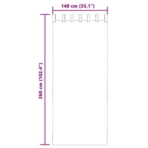 Voile zavjese s gornjim jezičkom 2 kom smeđe - Smeđa 140 x 260 cm 1 s jezičkom na vrhu Cijena