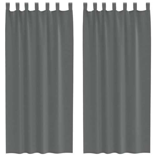 Voile zavjese s petljama 2 kom tamnosive 140x225 cm - Tamno siva 140 x 225 cm 1 s petljama Cijena