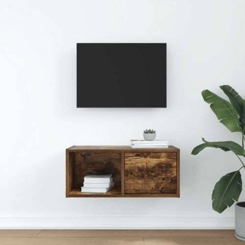 TV ormarić boja dimljenog hrasta 60x31x25,5cm konstruirano drvo - Dimljeni hrast 1 60 cm Cijena