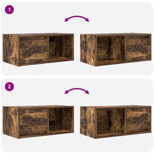 TV ormarić boja dimljenog hrasta 60x31x25,5cm konstruirano drvo - Dimljeni hrast 1 60 cm Cijena