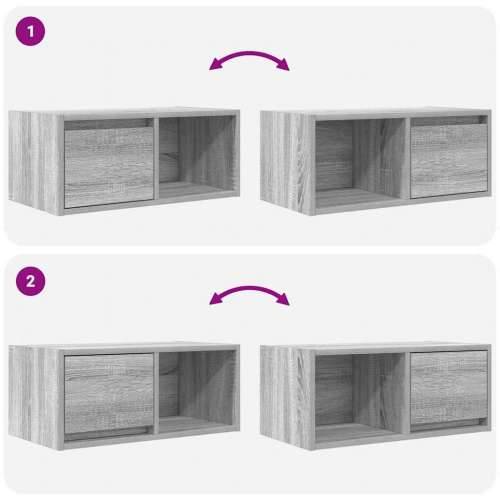 TV ormarić boja hrasta sonome 60x31x25,5 cm konstruirano drvo - Sivi hrast sonoma 1 60 cm Cijena