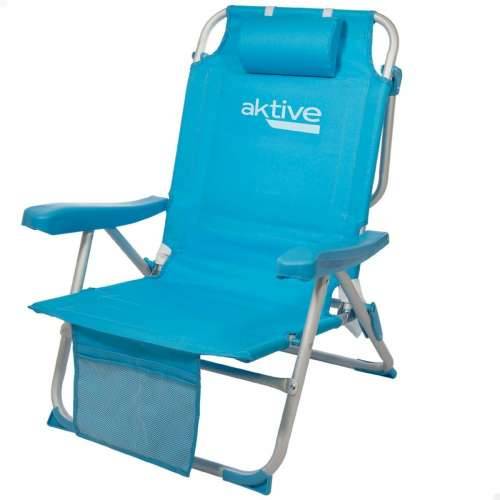 Sklopiva Stolica s Naslonom za Glavu Aktive 49 x 80 x 58 cm Plava (2 kom.) Cijena
