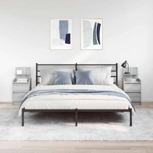 Noćni ormarići s 2 ladice 2 kom siva sonoma 38x34x80 cm - Sivi hrast sonoma 2 Cijena