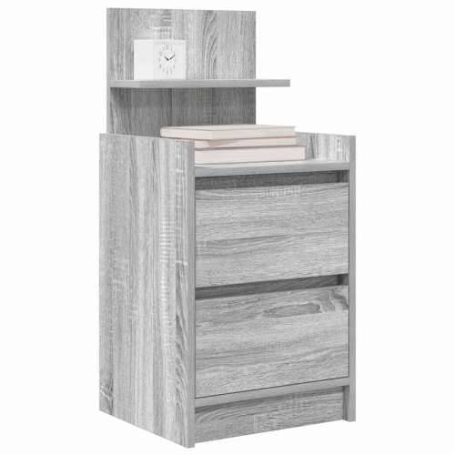 Noćni ormarići s 2 ladice 2 kom siva sonoma 38x34x80 cm - Sivi hrast sonoma 2 Cijena