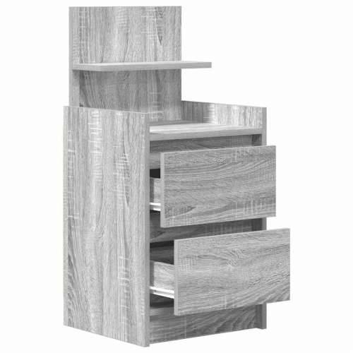 Noćni ormarići s 2 ladice 2 kom siva sonoma 38x34x80 cm - Sivi hrast sonoma 2 Cijena