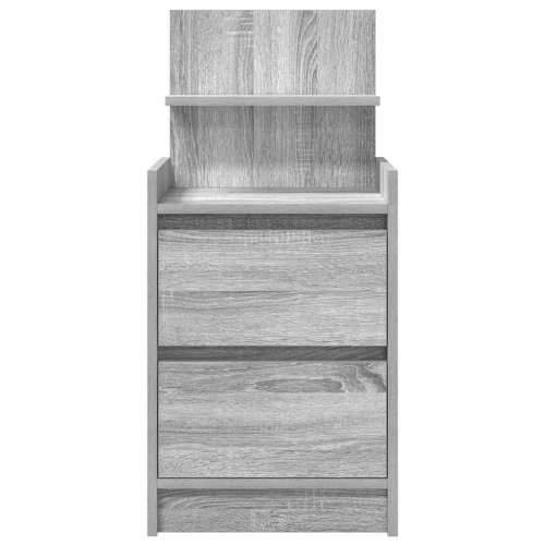 Noćni ormarići s 2 ladice 2 kom siva sonoma 38x34x80 cm - Sivi hrast sonoma 2 Cijena