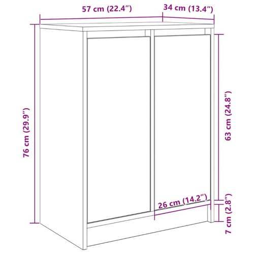 Ormarić za cipele crni hrast 57x34x76 cm od konstruiranog drva - Crni hrast 1 8 Cijena