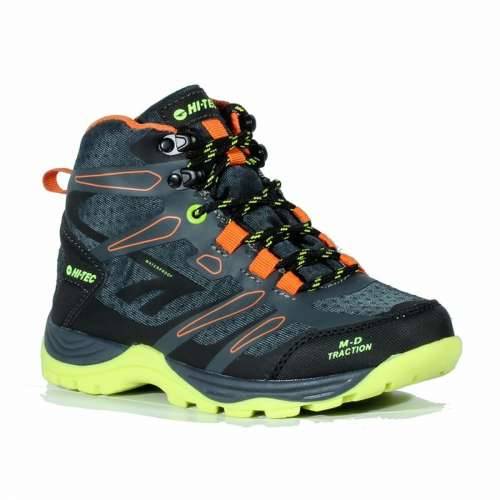 Čizme za planinarenje Hi-Tec Toubkal Mid Waterproof Crna Svjetlo siva Cijena