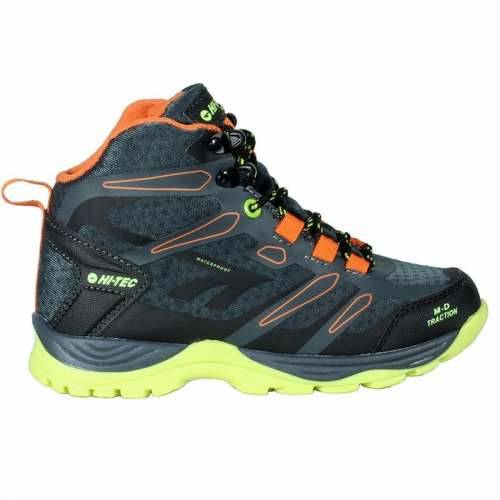 Čizme za planinarenje Hi-Tec Toubkal Mid Waterproof Crna Svjetlo siva Cijena