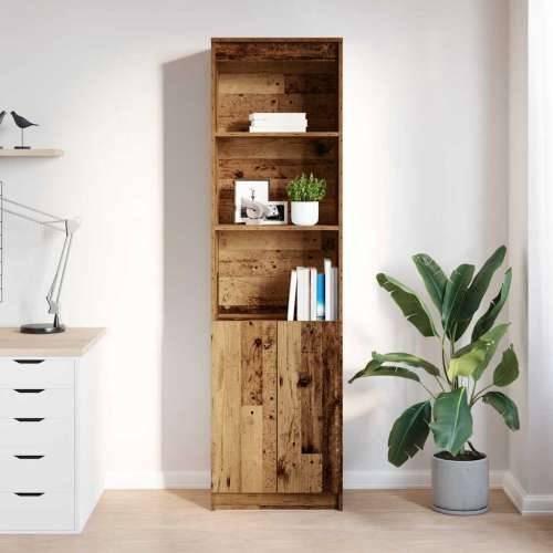 Visoka komoda boja staro drvo 50x35x180 cm konstruirano drvo - Staro drvo 1 50 cm Cijena