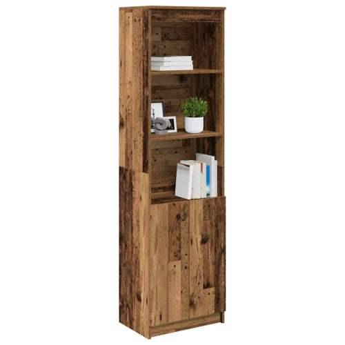 Visoka komoda boja staro drvo 50x35x180 cm konstruirano drvo - Staro drvo 1 50 cm Cijena